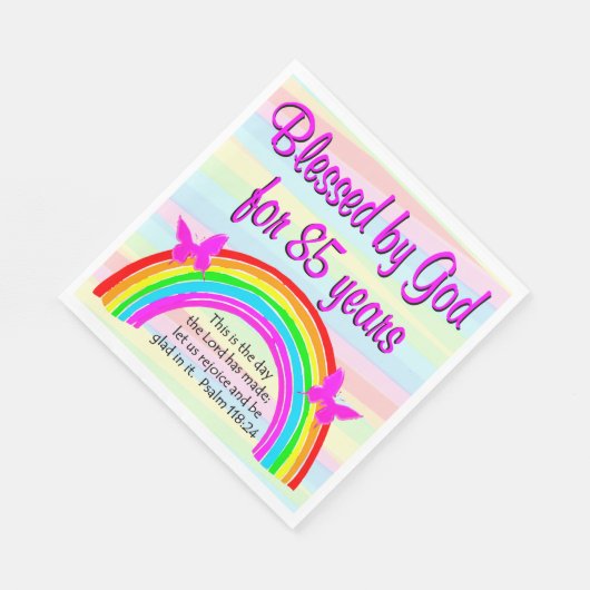 KOSTBARE 85E VERJAARDAG GEBEDSSERVETTEN SERVET (Hoek)