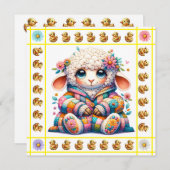 Kostbare Baby Dieren Thema - Uitnodiging (Voorkant / Achterkant)