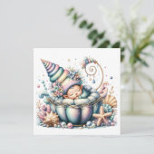 Kostbare baby thema - Uitnodiging (Staand voorkant)