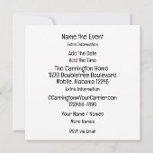 Kostbare baby thema - Uitnodiging (Achterkant)