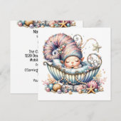 Kostbare baby thema - Uitnodiging (Voorkant / Achterkant)