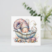 Kostbare baby thema - Uitnodiging (Staand voorkant)