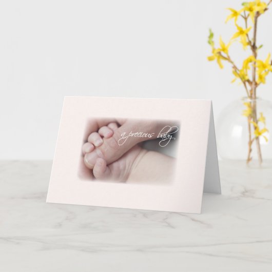 kostbare Baby-vingers Kaart (Gele Bloem)