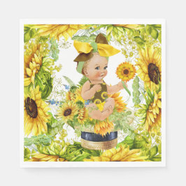 Kostbare Baby zonnebloem partij goederen Servet