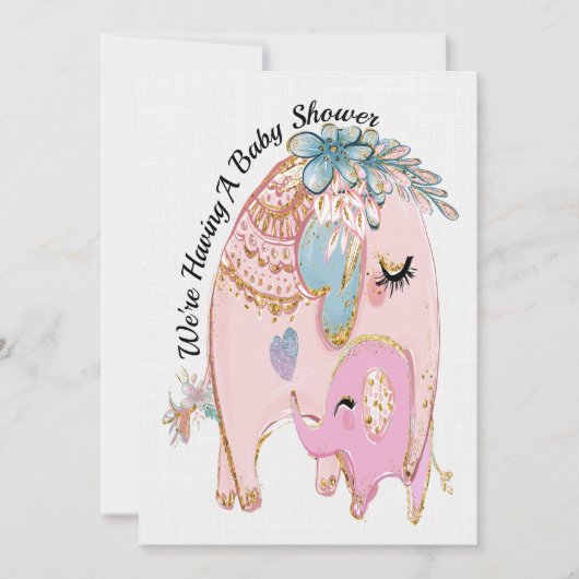 Kostbare babyshower uitnodiging (Voorkant)