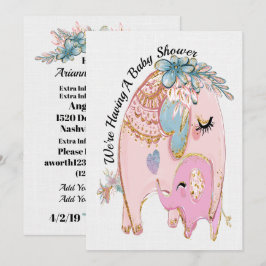Kostbare babyshower uitnodiging