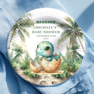 Kostbare Blauwe Dino Baby Shower Komt Eerder Bord
