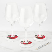 kostbare bloemblaadjes wijnglaslabel (Set)