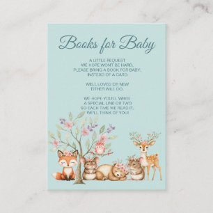 Kostbare bosdieren baby shower informatiekaartje