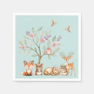 Kostbare Bosdieren Baby Shower Servet