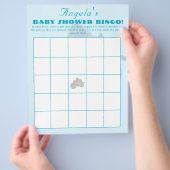 Kostbare Bundel Jongen Baby Shower Bingo Flyer (Hand)