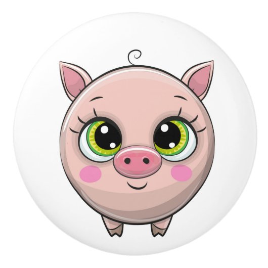 Kostbare dieren thema keramische knop (Voorkant)