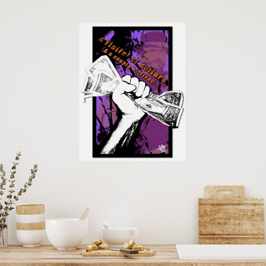 kostbare dollars poster (Keuken)