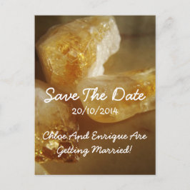 Kostbare Edelstenen Fotobruiloft Save the Date Aankondigingskaart