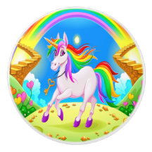 kostbare eenhoorns keramische knop