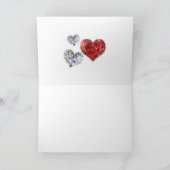 Kostbare Elegante Diamanten Harten Kaart (Binnen)