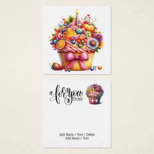 KOSTBARE en zuinige tweede versie Vierkante Visitekaartjes (Voorkant /achterkant)