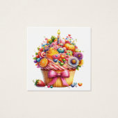 KOSTBARE en zuinige tweede versie Vierkante Visitekaartjes (Voorkant)