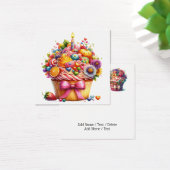 KOSTBARE en zuinige tweede versie Vierkante Visitekaartjes (Bureau)