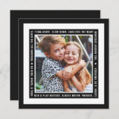 Kostbare geschenken | Zwart | Foto Feestdagenkaart (Voorkant / Achterkant)