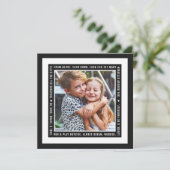 Kostbare geschenken | Zwart | Foto Feestdagenkaart (Staand voorkant)