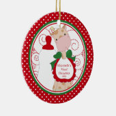 Kostbare Giraffe Baby's Eerste Kerst Ornament (Rechts)