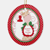 Kostbare Giraffe Baby's Eerste Kerst Ornament (Links)