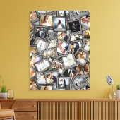 Kostbare Herinneringen 30 Foto Collage Zwart ID106 Canvas Afdruk (Insitu (Woonkamer))