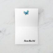 Kostbare Kitten en Butterfly Notecards Bedankkaart (Binnen)