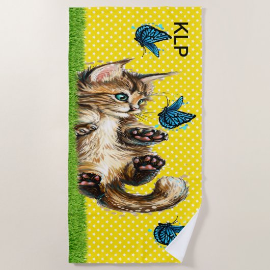 Kostbare Kitten Strandlaken (Voorkant)