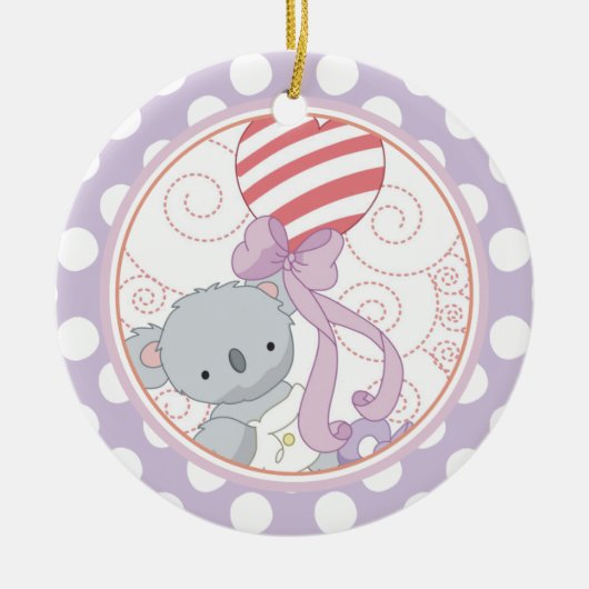 Kostbare koala Baby's Eerste Kerst Ornament (Voorkant)
