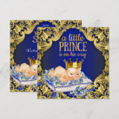 Kostbare Koninklijke Prins Baby Shower Kaart (Voorkant / Achterkant)