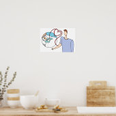 Kostbare levens verbonden door harten. poster (Keuken)