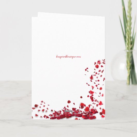 Kostbare Liefde - Rozen - Koppel dat zoent Bedankkaart (Achterkant)