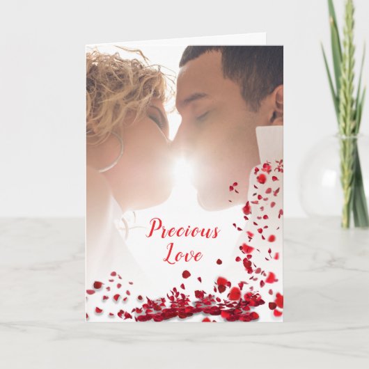 Kostbare Liefde - Rozen - Koppel dat zoent Bedankkaart (Voorkant)