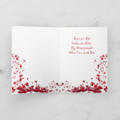 Kostbare Liefde - Rozen - Koppel dat zoent Bedankkaart (Binnen)