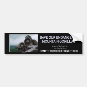 "KOSTBARE" Mountain Gorillas Bumpersticker