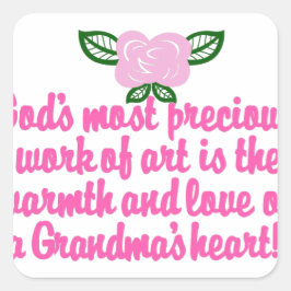 kostbare oma vierkante sticker