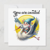 Kostbare ooievaar en kabouter kaart (Voorkant)