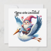 Kostbare ooievaar en kabouter kaart (Voorkant)