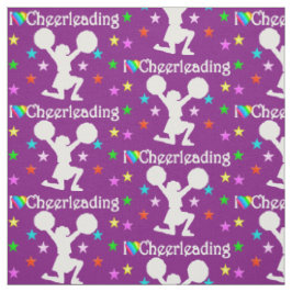 KOSTBARE PAARSE IK HOU VAN CHEERLEADERSTOF STOF