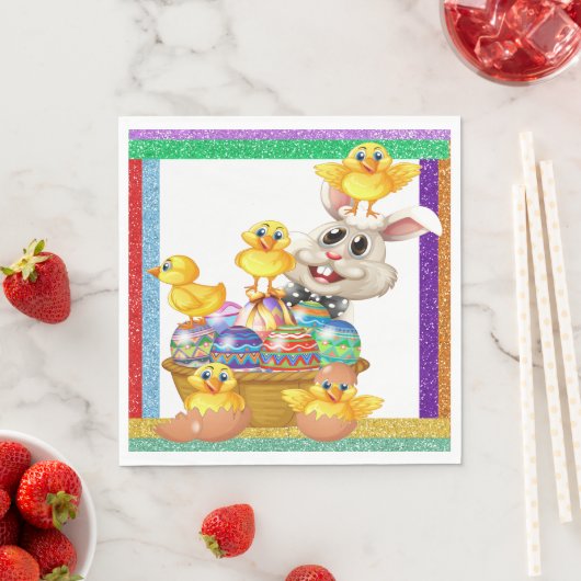 kostbare paashaas bijpassende servetten (Insitu)