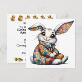 kostbare paashaas thema uitnodiging (Voorkant / Achterkant)