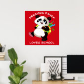 kostbare panda houdt van school poster (Thuiskantoor)