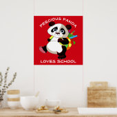 kostbare panda houdt van school poster (Keuken)