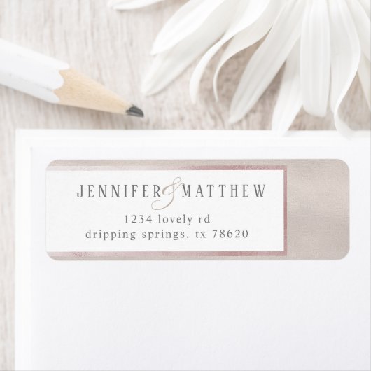 kostbare parel | Bruiloft retour adres label (Insitu)