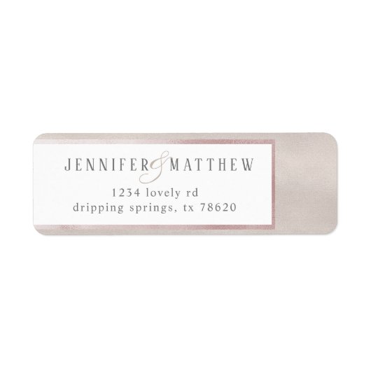 kostbare parel | Bruiloft retour adres label (Voorkant)