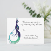 Kostbare Pauw in Paars, Groenblauw, Groen Antwoord (Staand voorkant)