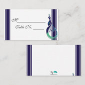 Kostbare Peacock in Paarse Blauwgroen en groene Pl Plaatskaartje (Voorkant / Achterkant)