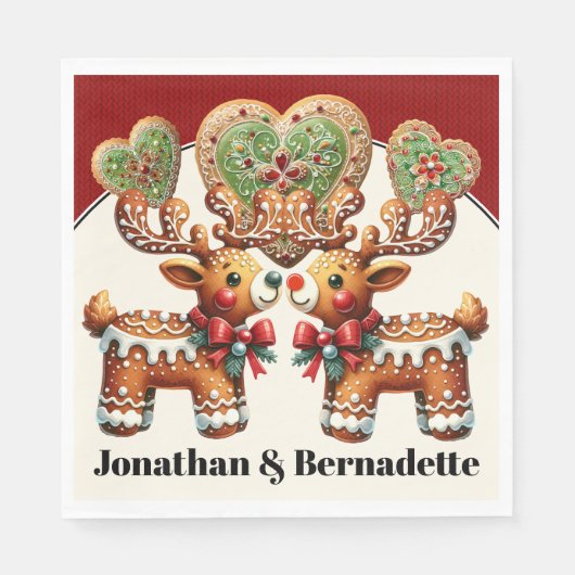 Kostbare Rendierliefde Servet (Voorkant)